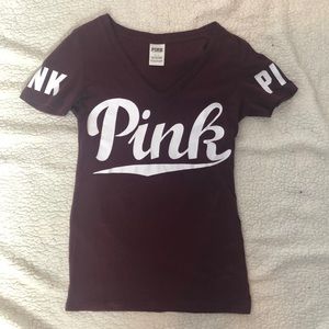 Maroon Pink v-neck shirt